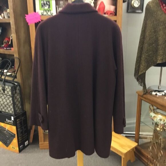 Forecaster Vintage Sz. 12 Burgundy Full Length Coat - Picture 2 of 3